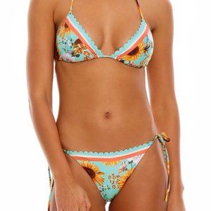 Agua Bendita Lolita/Alegria Bikini Set in Sunshower Aquamarine
